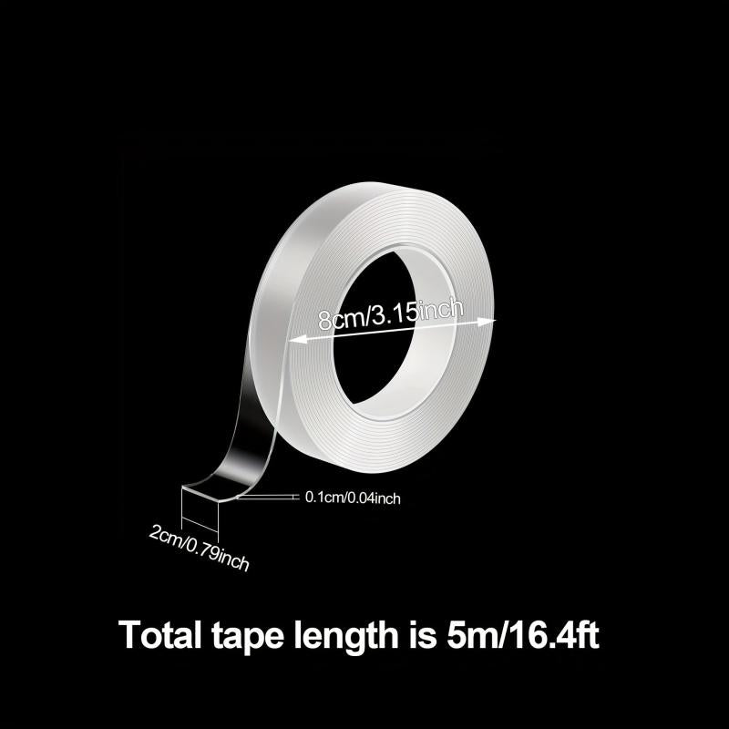 Heavy Duty Waterproof Double Sided Tape, Transparent, 5M