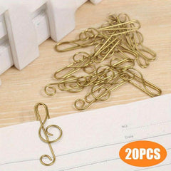 Musical Note Paper Clips - Creative & Fashionable Office Accessories