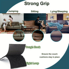 Double Sided Hook and Loop Straps 4IN x 10FT - Secure Sofa Cushions