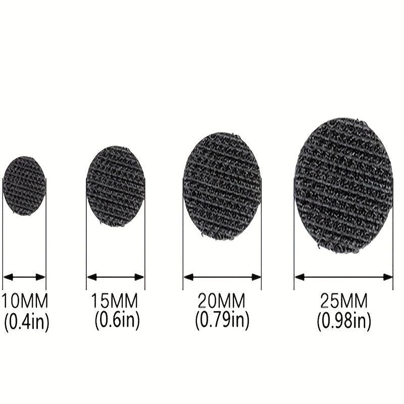 100 Pairs Self Adhesive Dots Transparent Fastener Tape 10-25mm