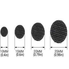 100 Pairs Self Adhesive Dots Transparent Fastener Tape 10-25mm