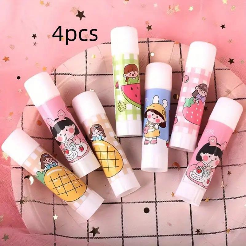 4pcs Solid Glue Office Supplies Students Learning Stationery