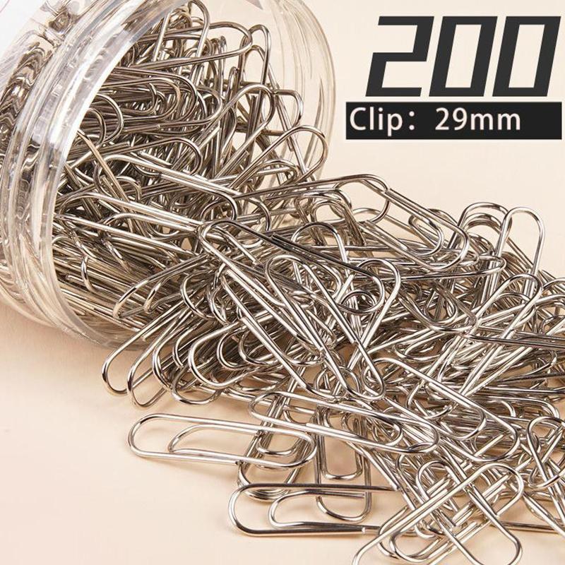 160pcs Metal Paper Clips 29mm Colorful Paper Clip for School Office DIY Albums