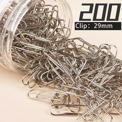 160pcs Metal Paper Clips 29mm Colorful Paper Clip for School Office DIY Albums