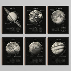 10pcs Solar System Poster Canvas Art Prints Gift Home Decor
