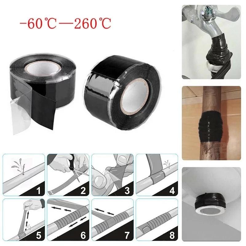 Magical Self Adhesive Silicone Repair Tape Fiber Waterproof Pipe Seal Tape