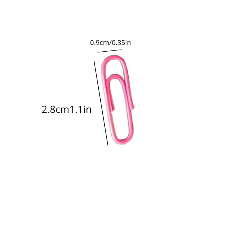 200pcs 28mm Colored Metal Paper Clips