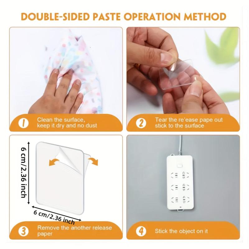 60pcs Strong Double Sided Adhesive Tape, Heavy Duty Transparent Nano Tape