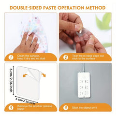 60pcs Strong Double Sided Adhesive Tape, Heavy Duty Transparent Nano Tape
