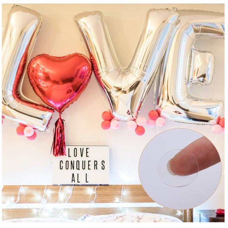 50pcs 10mm Transparent Adhesive Tape for Wedding Balloons & Wall Decor