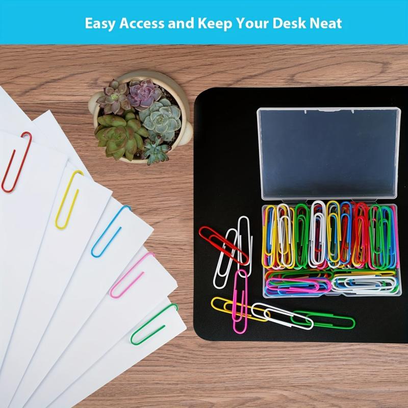100pcs Mixed Paper Clip Desk Organizers Bookmark School Office Supplies