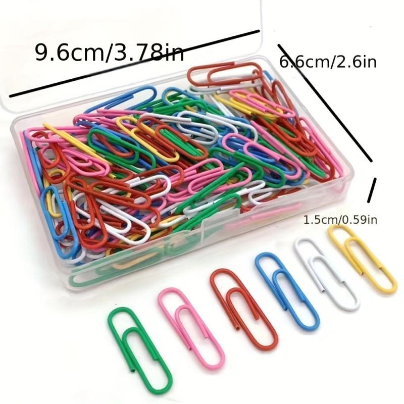 100pcs Mixed Paper Clip Desk Organizers Bookmark School Office Supplies