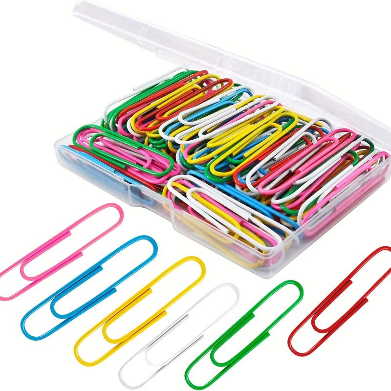 100pcs Mixed Paper Clip Desk Organizers Bookmark School Office Supplies