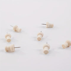 Wooden Push Pins 50-100pcs for Photos Cork Boards Office School Supplies