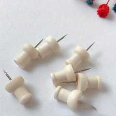 Wooden Push Pins 50-100pcs for Photos Cork Boards Office School Supplies