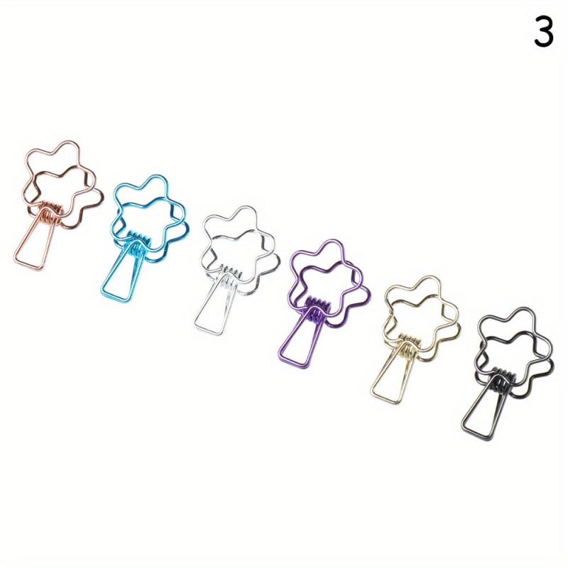 6pcs Metal Binders & Long Tail Paper Book Folder Office Small Clip