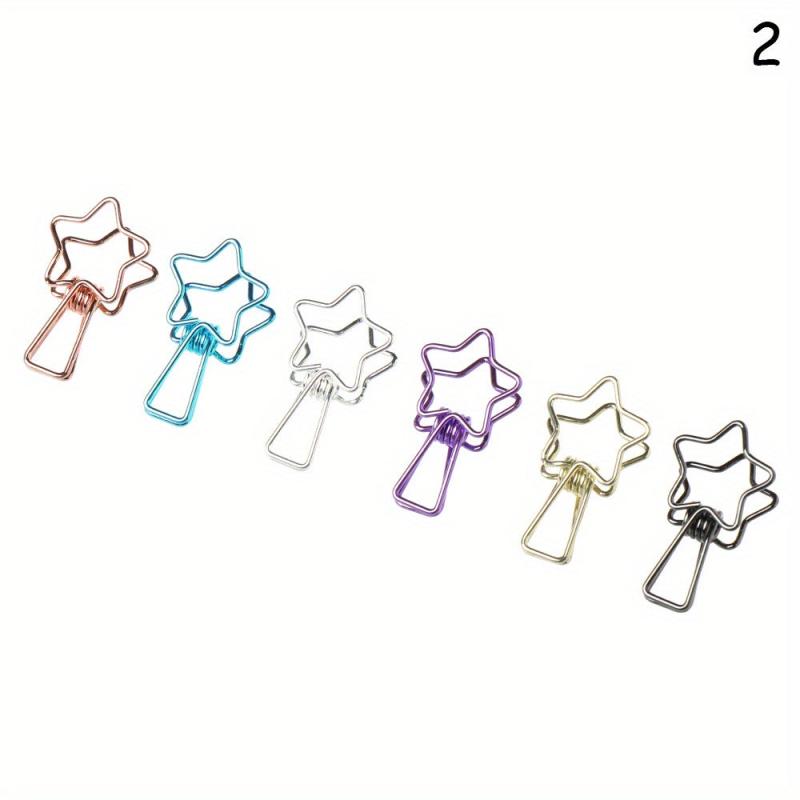 6pcs Metal Binders & Long Tail Paper Book Folder Office Small Clip