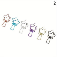 6pcs Metal Binders & Long Tail Paper Book Folder Office Small Clip