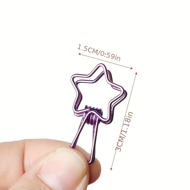 6pcs Metal Binders & Long Tail Paper Book Folder Office Small Clip