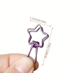 6pcs Metal Binders & Long Tail Paper Book Folder Office Small Clip