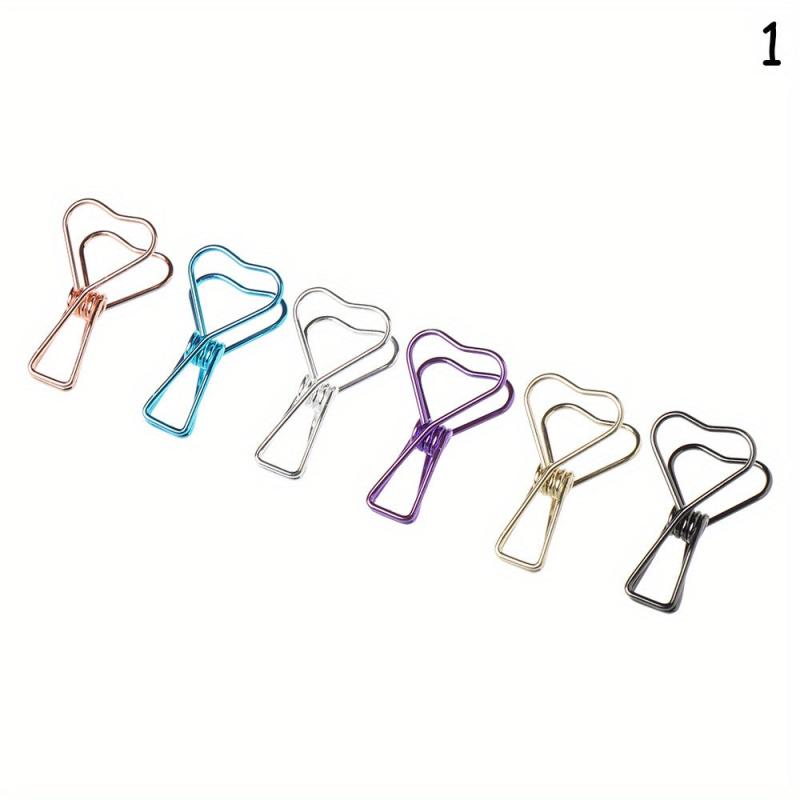6pcs Metal Binders & Long Tail Paper Book Folder Office Small Clip