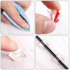 20pcs Clear Cable Clips Adhesive Light Hooks for Fairy Lights