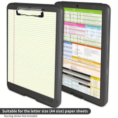 1pc Test Score Clip Plastic Storage Clipboard Data File Folder Office Supplies