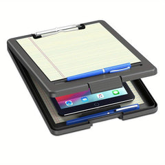 1pc Test Score Clip Plastic Storage Clipboard Data File Folder Office Supplies