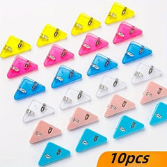 10pcs Triangle Corner Clip Student Book Folder Storage Artifact