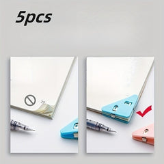 10pcs Triangle Corner Clip Student Book Folder Storage Artifact
