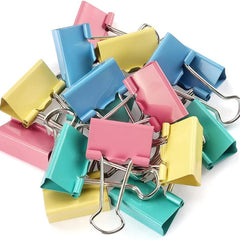 40pcs Colorful Binder Tail Clips, Multifunctional Office Supplies