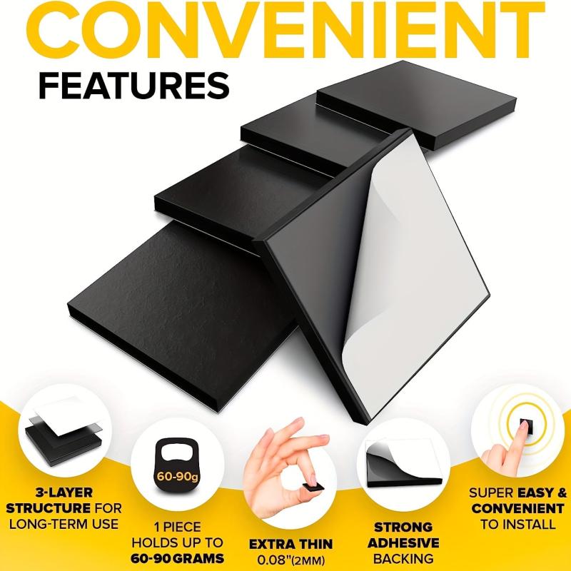 Self Adhesive Magnetic Squares 2.03cm x 2.03cm - Flexible Sticky Magnets