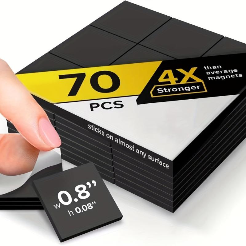 Self Adhesive Magnetic Squares 2.03cm x 2.03cm - Flexible Sticky Magnets