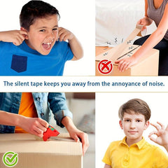 1pcs Silent Tape With Dispenser Strong Adhesive Effect For Sealing Boxes