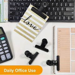 Large Binder Paper Clips Metal Hinge Clip File Clamps Kitchen Office