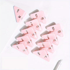 10pcs Triangle Book Corner Clips - Office Organization Tool