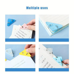 10pcs Triangle Book Corner Clips - Office Organization Tool