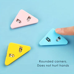 10pcs Triangle Book Corner Clips - Office Organization Tool