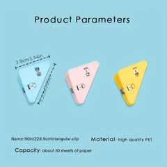 10pcs Triangle Book Corner Clips - Office Organization Tool