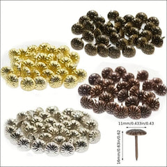 200pcs Golden & Silvery Thumb Tacks for Photos Wall Maps Bulletin Boards