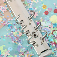 Transparent Sequin Binder Star Shell PVC Journal Diary Book Cover