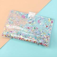 Transparent Sequin Binder Star Shell PVC Journal Diary Book Cover