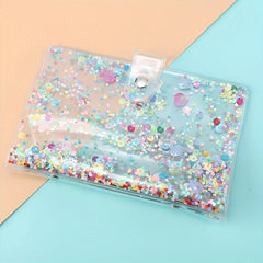 Transparent Sequin Binder Star Shell PVC Journal Diary Book Cover
