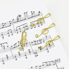 20pcs Musical Note Metal Paper Clip Bookmark Stationery School Office Supply