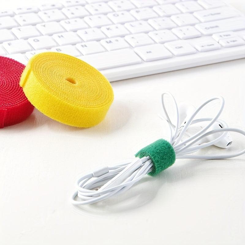5 Pack Reusable Hook And Loop Ties - Double Sided Organizer Straps