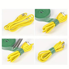 5 Pack Reusable Hook And Loop Ties - Double Sided Organizer Straps