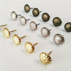 200pcs Antique Brass Upholstery Nail Set 11x16mm
