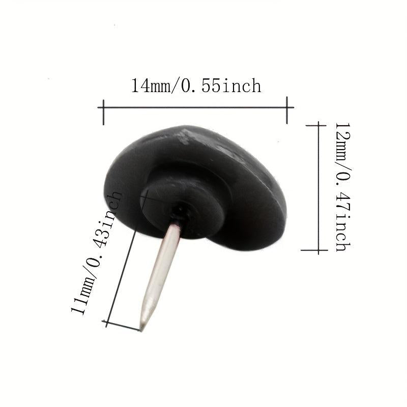50/100pcs Transparent Love Pins Peach Heart Painting Wooden Board Wall Press Pin