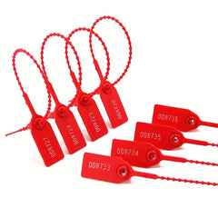 Numbered Safety Zipper Ties - Self Locking Sealing Labels