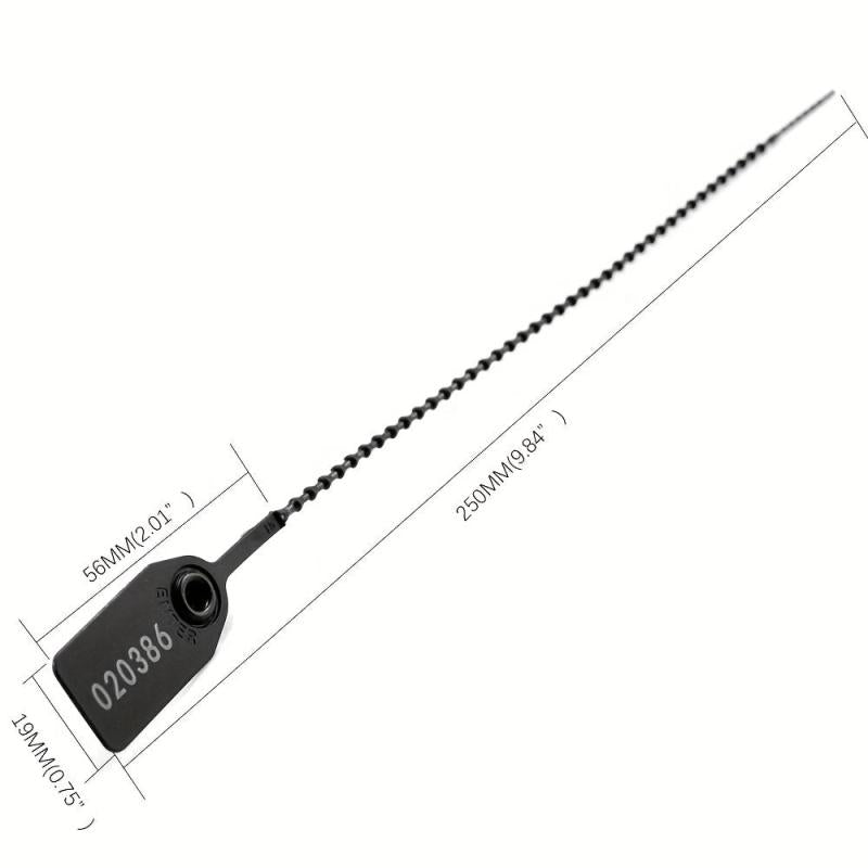 Numbered Safety Zipper Ties - Self Locking Sealing Labels